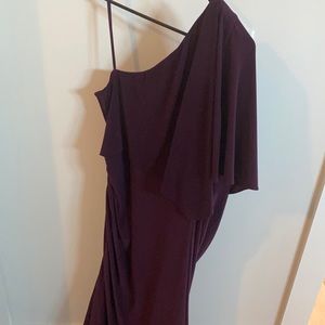 Adrianna Papell Long Jersey Dress - Night Plum.